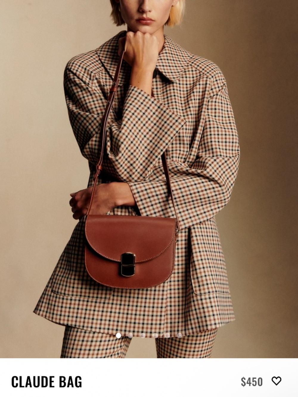 Sezane Claude Bag Glossy Chocolate